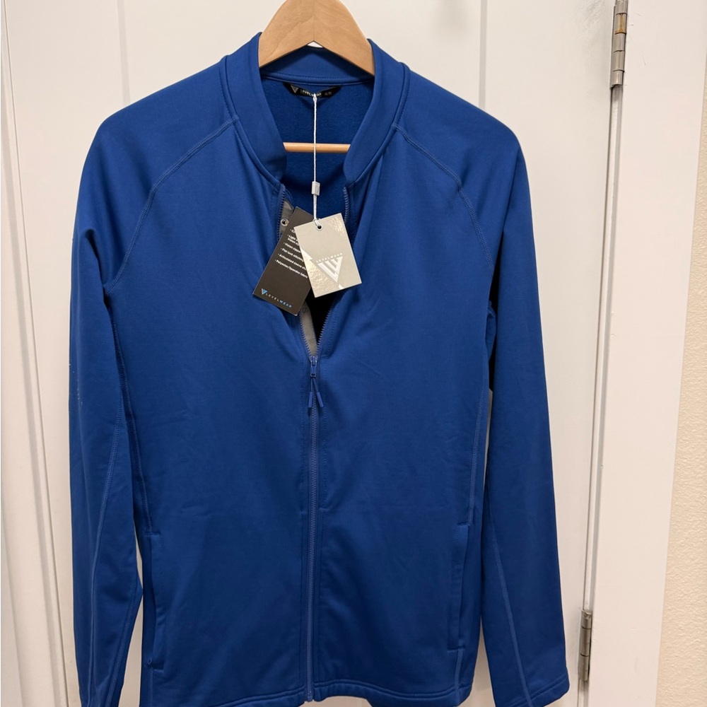 Bandon Dunes Vibrant Ezra Royal Blue Zip-Up Sweatshirt - Picture 2 of 8